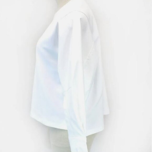 ATHLETA Plus Size White Harlow Hybrid Sweatshirt Top 2X Double list - Picture 5 of 7